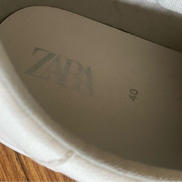 Zara - Basic Platform Sneakers in White Vegan Leather - size 40 / US 9, 9.5 - Picture 4 of 9